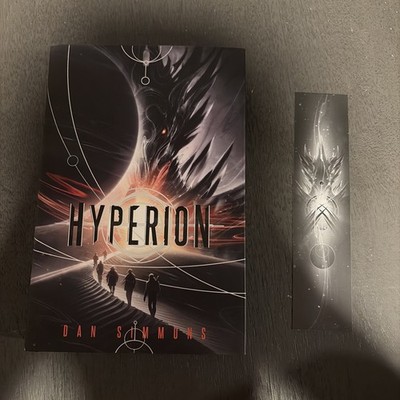 Hyperion Dan Simmons The Broken Binding  1st Print & Bookmark