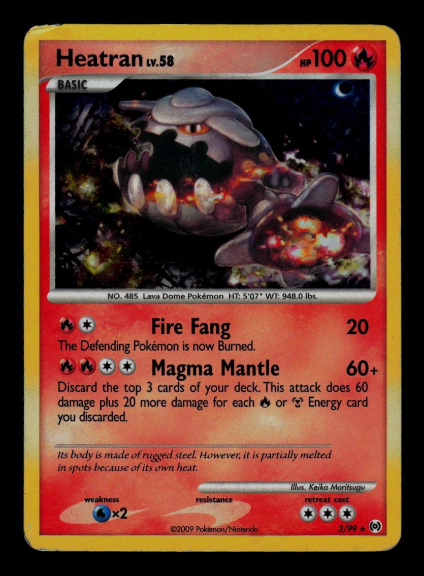 Heatran 3/99 Holo Rare Arceus Pokemon MP