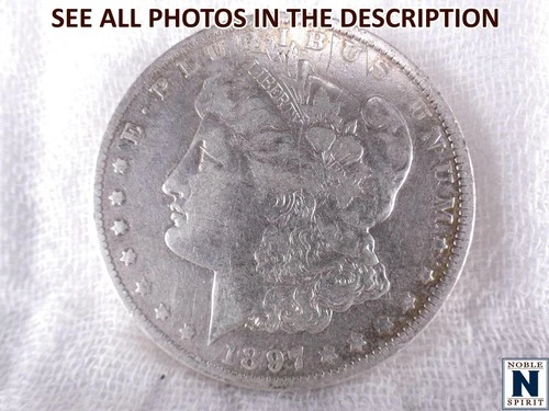 NobleSpirit (JL) 1897 O Morgan Silver Dollar VF Very Fine Some Toning
