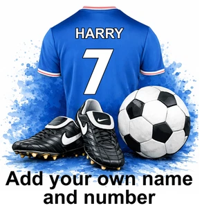 Ipswich Personalised Football Shirt Boots Self Adhesive Vinyl Sticker