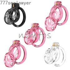 3 Sizes 3 Colors Soft Male Chastity Cage Device with Plug Lock with 6 Ring