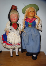 Vintage Baitz Whistling Doll in box + Schmider Schwalm doll costume dolls