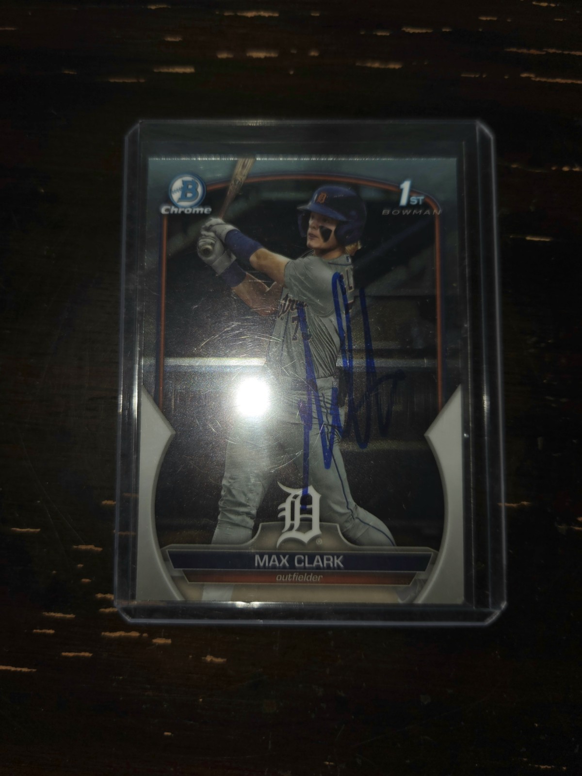 Max Clark Signed 1st Bowman Chrome Auto Detroit Tigers Rookie Card C DESCRIPTION