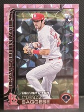 2025 Topps Update Rookie Debut Thomas Saggese #US21 Pink Diamante Foil (RC)