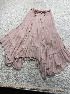 &merci Tiered Pink Flowy Skirt Boutique EUC Womens Size Medium