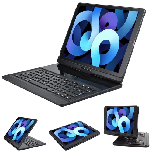 Ipad Pro 12.9 Case with Keyboard 2017 2nd 2015 1st Generation, 360 Rotatable Wir