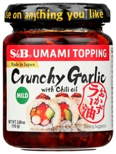 S&B Chili Oil with Crunchy Garlic Topping 3.9 Ounce (Pack of 3)