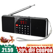 TR602 Portable Radio,FM/AM Rechargeable Digital Stereo Radio With Bluetooth,Gift