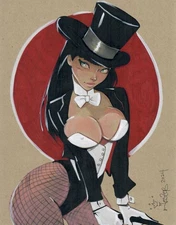 Super CUTE ZATANNA Sketch art Drawing By Jester Jesterart Justice League 8.5x11