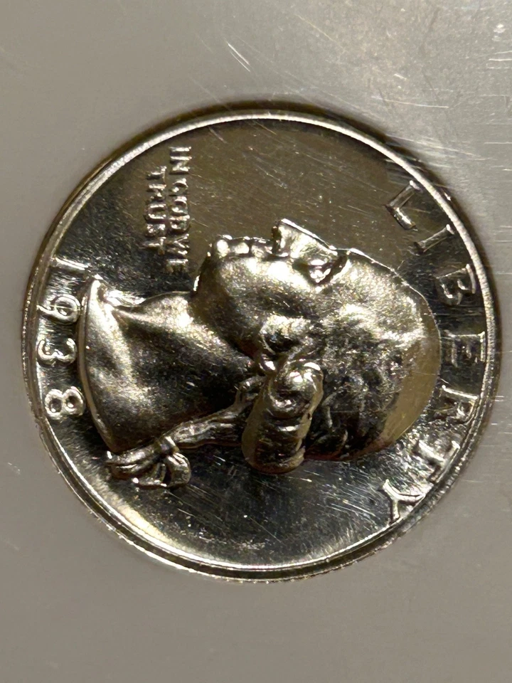 1938 Proof Washington Silver Quarter NGC PF65 Early Date Proof Mintage Only 8k - Image 4 of 4