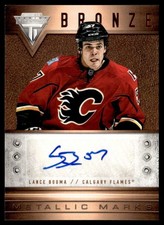 2012-13 Panini Rookie Anthology Titanium Metallic Marks Bronze Lance Bouma Auto