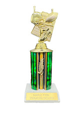 FANTASY Football Trophies    Marble Base Free Engraving   Ships FREE-11"