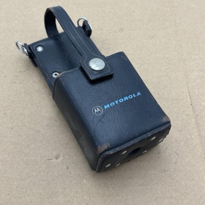 Vintage Genuine Leather Black Motorola 15D05333DO4 MX350 Radio Holster NICE! QTY