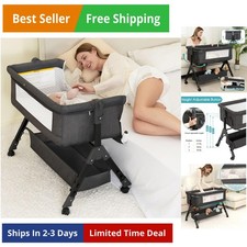 Baby Bassinet, Bedside Bassinet for Baby, 3 in 1 Bassinet Bedside Sleeper wit...