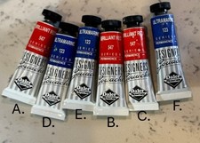 Daler Rowney Designers Gouache - 15 ml Tube - Artist Paint Red or Blue