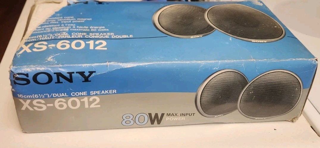 SONY XS-6012 16cm (6.5”) 80W Dual Cone Speakers Made In Japan New
