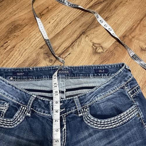 Vigoss The Dublin Bootcut Faded Blue Denim Jeans Women Size 18X31 Bling Stretch - Picture 11 of 12
