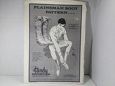 Vintage Plainsman Boot Pattern Tandy Leather #2690 Sealed