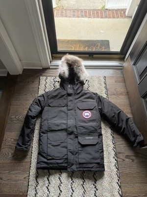Canada Goose Langford Parka Men's Jacket with Fur Hood, SIZE MEDIUM  - Black