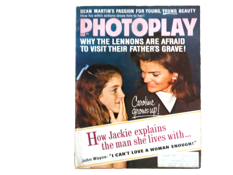 PHOTOPLAY – March 1970 – Jackie & Caroline Kennedy/Lennon Sisters 