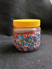 Hama Beads 4,000 Beads and Pegboard Tub, Yellow - Contents: Approx. 4.000 beads