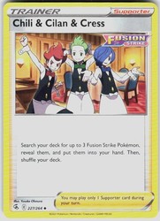 Chili & Cilan & Cress 227/264 Fusion Strike Uncommon Trainer
