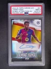 2024-25 Chrome UEFA Lamine Yamal Global Attraction Auto Refractor /99 PSA 9/10
