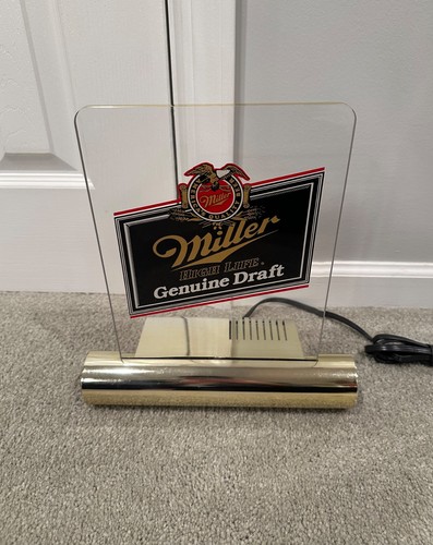 Vintage Miller MGD High Life Genuine Draft Light Up Sign Electric Beer ...