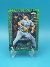 2025 Topps Chrome Update Mason Fluharty #USC161 Green Wave Refractor /99 (RC)