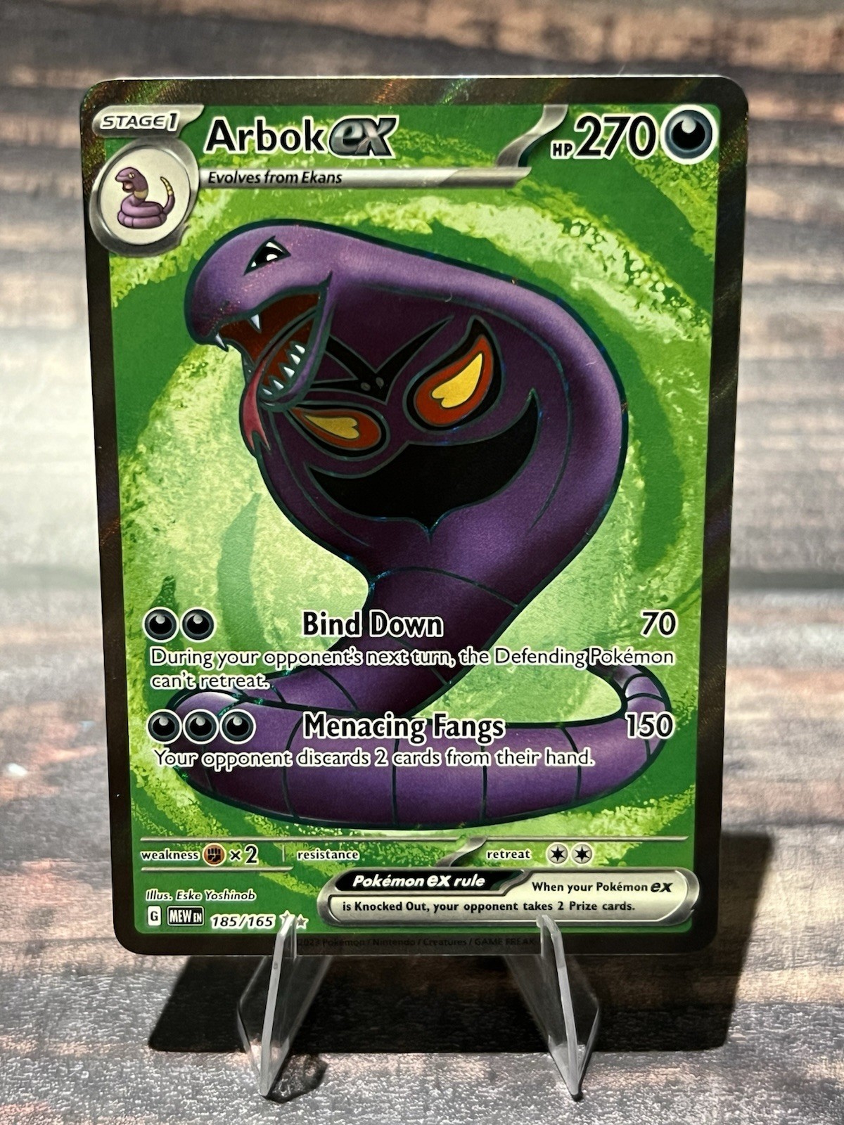 Arbok ex 185/165 SV: Scarlet & Violet 151 - Pokemon Card - NM