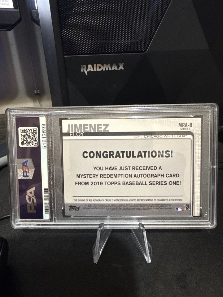 Eloy Jimenez 2019 Topps Mystery Auto Rookie #MRA-B PSA 10. - Image 2 of 2