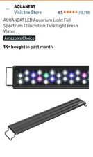 AQUANEAT 12  LED Aquarium Light Full Spectrum Fish Tank Plant Grow Lamp