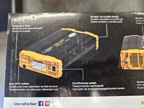 Go Power! 1500W Pure Sine Wave Inverter - Picture 2 of 8