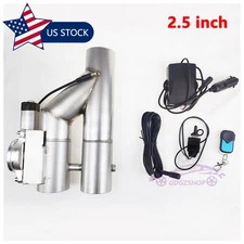 2.5 inch Electric Exhaust Y Pipe Dual Valve Kit w/ Manual Control Remote Switch