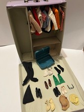 Vtg 1960s Mattel Ken Carrying Case Clothes Outfits and Accessories Shoes Socks