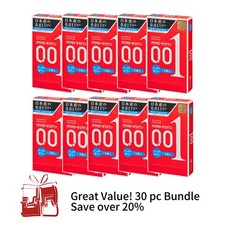 OKAMOTO 001 Rich Lubricant Ultra thin Condom 3pc x 10 packs - from California