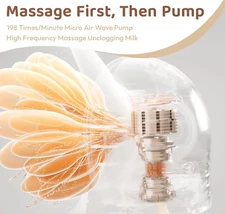 NCVI Hands Free Breast Pump 8113 Wearable Breastfeeding Pump