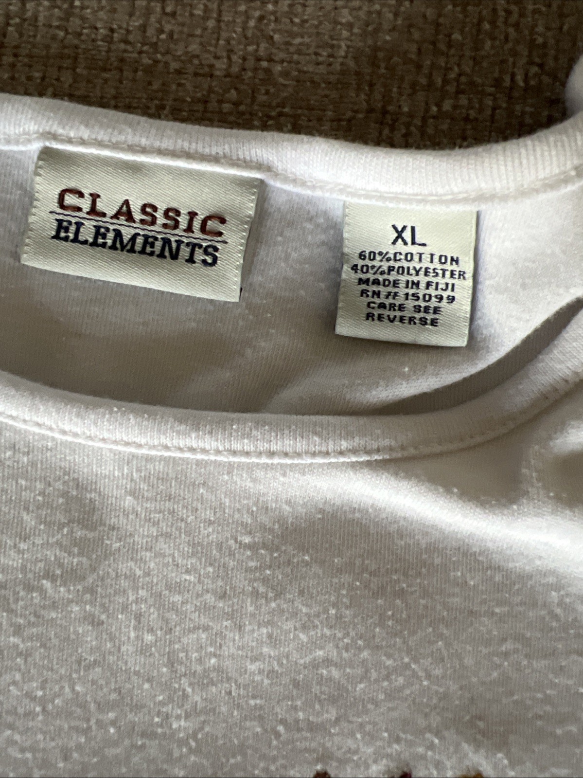 Classic Elements XL Ivory Fall Theme Pullover Top… - image 7