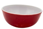 Vintage Pyrex 404 Red Mixing Bowl 4 Qt White Interior USA