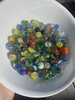 125 Vintage Marbles-Different Makers, Sizes and Colors & Condition