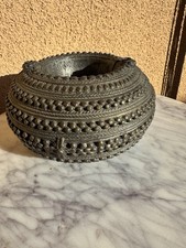 ❤️ Ancien Bracelet Bédouin Tribal Dhokra Laiton Cheville Bibelot Plat Vide Poache