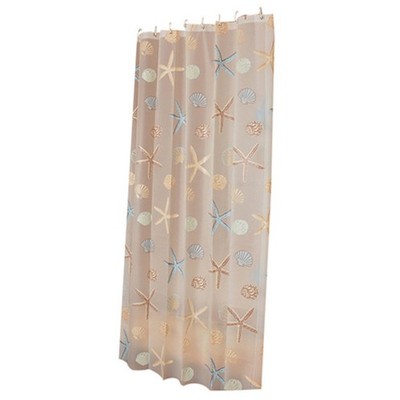 120Cmx180Cm Modern Shower Curtain Starfish Partition Fresh Seaside   Peva9167