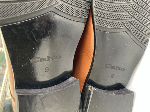 Scarpe eleganti stringate CALTO uomo taglia 8/US9D pelle marrone aumento altezza Y1002 - Foto 14 di 15