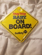 Safety 1st Buy Buy Baby on Board Suction Cup Yellow Sign - New