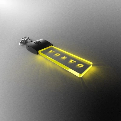 LASER PLATE SUPPLIES Volvo Logo LED Light Keyring / Keychain - 7 Colours - Car Logo - Badge - Emblem