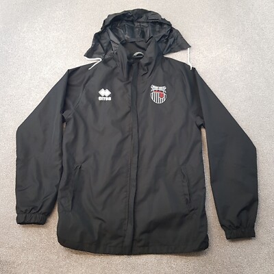 Grimsby Town Mens Jacket Small Black Errea Football Windbreaker