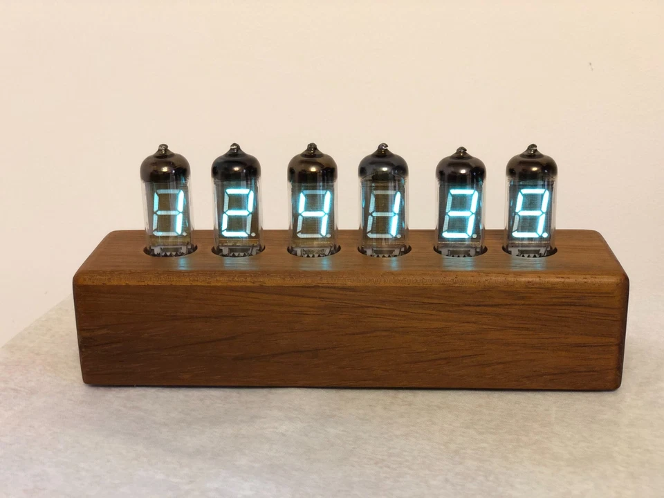 Merbau wood uhr IV11 VFD tubes alarm clock by Monjibox Nixie - Bild 2 von 4