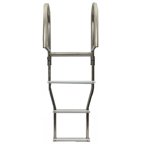 Pontoon Boat Folding Ladder | 3 Step 54 1/4 Inch Stainless Steel - Picture 3 of 6