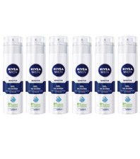 6 pezzi NIVEA MEN SENSITIVE Gel da Barba anti-irritazioni 200ml rasatura uomo