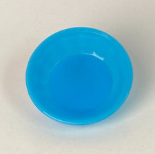 Akro Agate Tea Set Blue Round Bowl 3-3/8" x 7/8" Deep